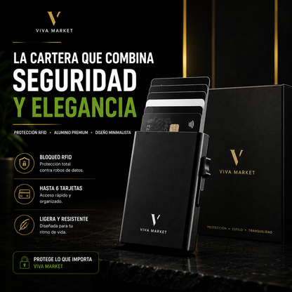 VivaShield™ Cartera Premium de Aluminio RFID