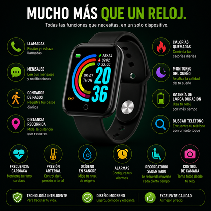 Smartwatch D20 Y68 Reloj Colores