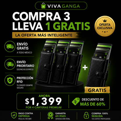 VivaShield™ Cartera Premium de Aluminio RFID