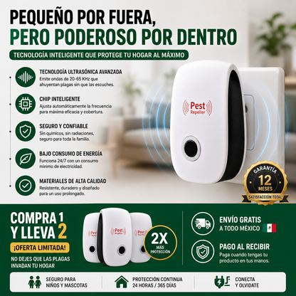Repelente ultrasonico de plagas potente